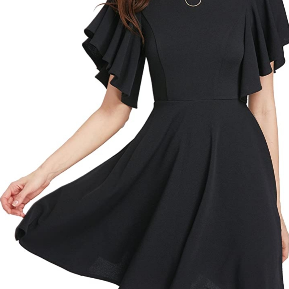 Skater swing little black dress size M